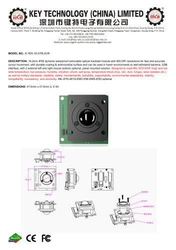 K-TEK-16-OTB-AVR data sheet