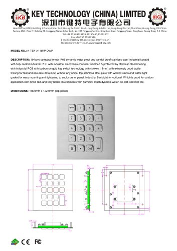 K-TEK-A118KP-DWP datasheet