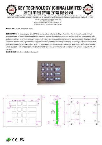 K-TEK-A120KP-BL-DWP datasheet