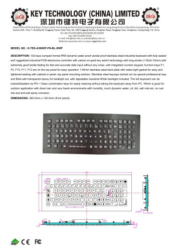 K-TEK-A360KP-FN-BL-DWP data sheet