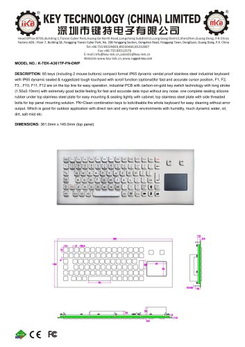 K-TEK-A361TP-FN-DWP data sheet