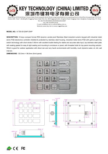 K-TEK-B120KP-DWP datasheet