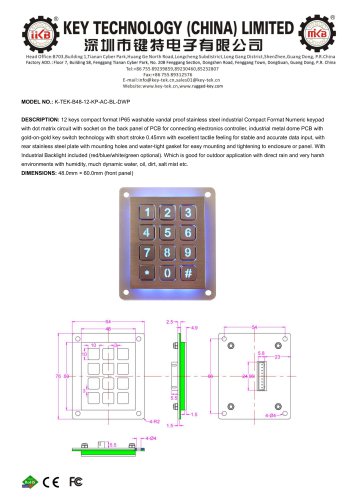 K-TEK-B48-12-KP-AC-BL-DWP datasheet