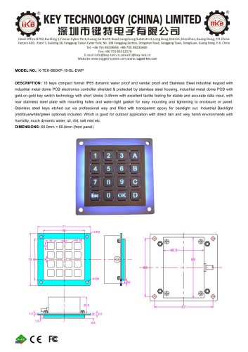 K-TEK-B60KP-16-BL-DWP datasheet