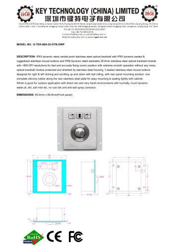 K-TEK-B65-25-OTB-DWP datasheet