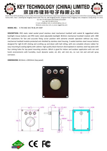 K-TEK-B82-38-CTB-BL-BT-DWP data Sheet