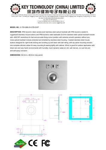 K-TEK-B88-25-OTB-DWP Datasheet