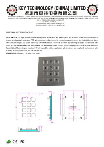 K-TEK-B88KP-AC-DWP datasheet