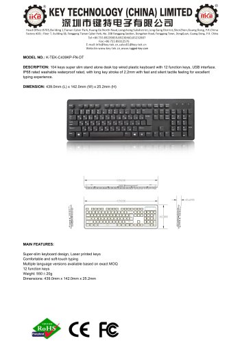 K-TEK-C439KP-FN-DT data sheet