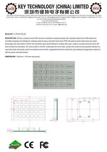 K-TEK-D159-28 data sheet