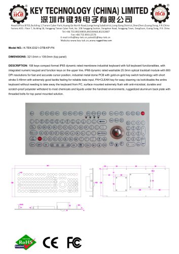 K-TEK-D321-OTB-KP-FN data sheet