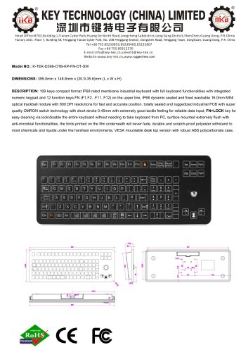 K-TEK-D396-OTB-KP-FN-DT-SW data sheet