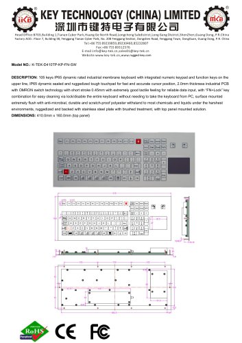 K-TEK-D410TP-KP-FN-SW data sheet