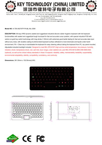 K-TEK-M276TP-FN-OEM-BL-ML data sheet