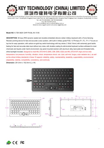 K-TEK-M281-DHP-FN-BL-NV-151B Datasheet