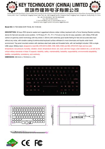 K-TEK-M282-DHP-FN-BL-NV-151B-SS data sheet