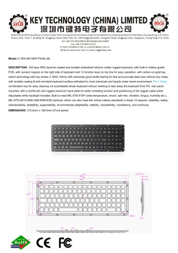 K-TEK-M315KP-FN-BL-ML datasheet