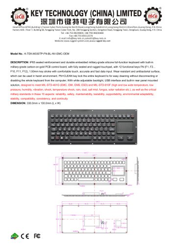 K-TEK-M330TP-FN-BL-NV-EMC-OEM  data sheet