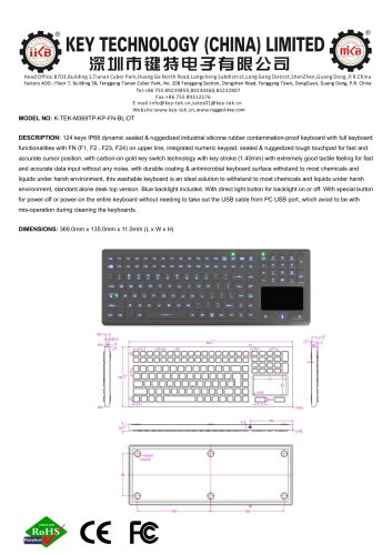 K-TEK-M369TP-KP-FN-BL-DT data sheet