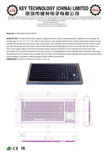 K-TEK-M379-OTB-KP-FN-DT data sheet