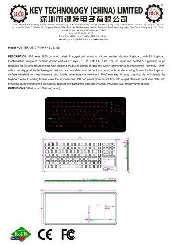 K-TEK-M379TP-KP-FN-BL-SS data sheet