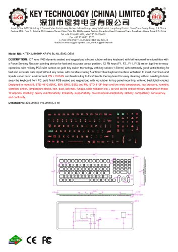 K-TEK-M396HP-FN-KP-BL-ML-EMC-OEM data sheet