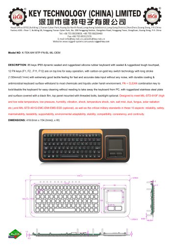 K-TEK-M418TP-FN-BL-ML-OEM data sheet