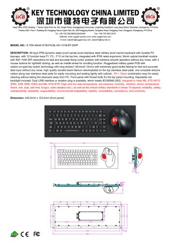 K-TEK-M440-OTB-FN-BL-NV-151B-BT-DWP