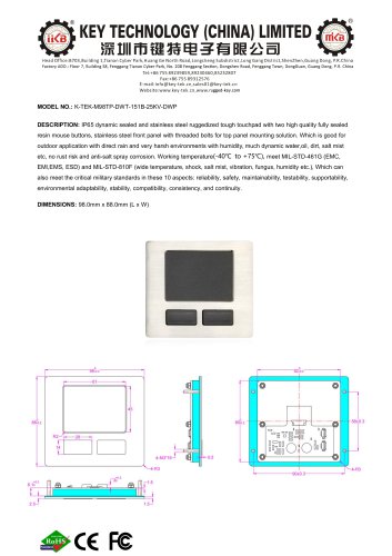 K-TEK-M98TP-DWT-151B-25KV-DWP data sheet