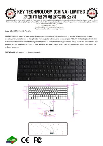 K-TEK-V340KP-FN-OEM datasheet