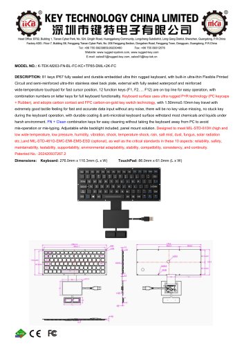 Rubber Keyboard K-TEK-M263-FN-BL-FC-KC+TP85-DML+2K-FC