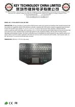 Stainless steel military keyboard K-TEK-A285TP-FN-BL-ML-DWP