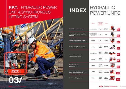 HYDRAULIC POWER UNIT & SYNCHRONOUS LIFTING SYSTEM