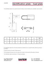 identification plate – load plate