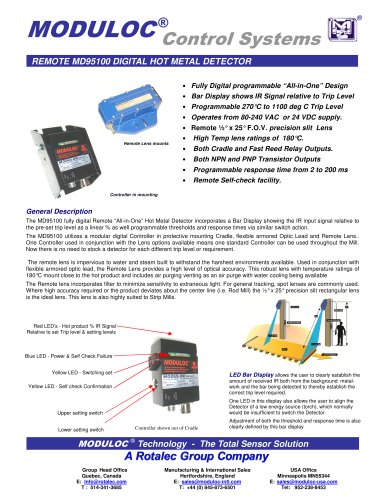 Remote MD95100 Digital Hot Metal Detector