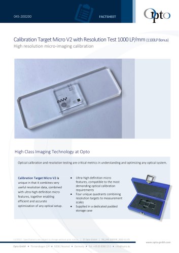 045-200200 calibration target Micro V2