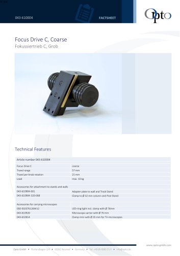 Focus Drive C, Coarse