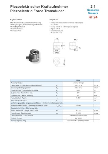 Piezoelectric Force Transducer