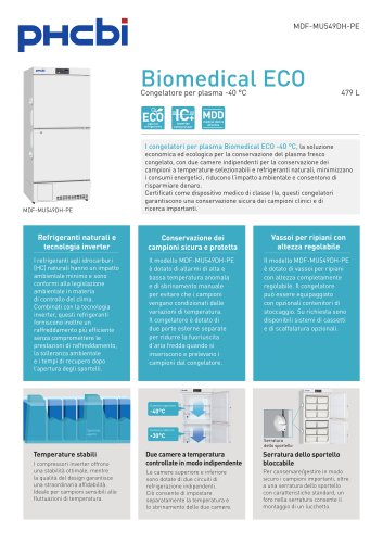 Congelatori per plasma Biomedical ECO -40 °C