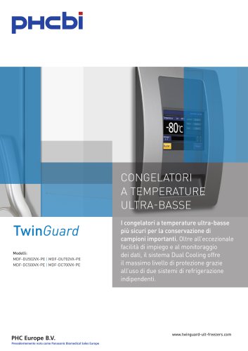 CONGELATORI A TEMPERATURE ULTRA-BASSE TwinGuard