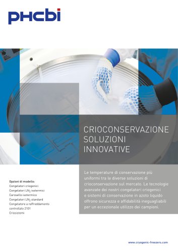 CrioConservazione soluzioni innovative 2020