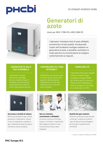 DT-HF30A / DT-HF30P / DT-HF30N - Nitrogen Generators