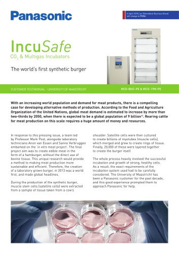 IncuSafe Incubators Customer Testimonial - The world’s first synthetic burger, University of Maastricht