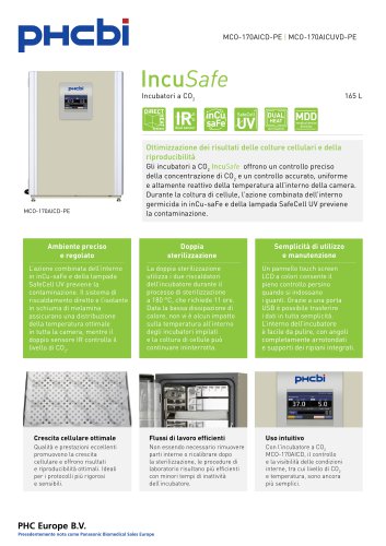 MCO-170AICD-PE Incubatori a CO2