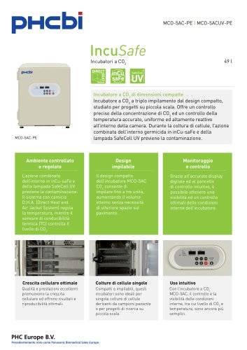 MCO-5AC-PE Incubatori a CO2