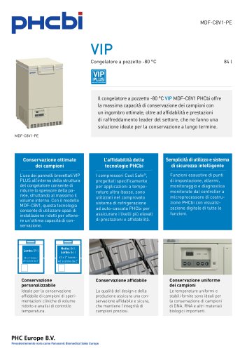 MDF-C8V1-PE Congelatore a pozzetto -80 °C