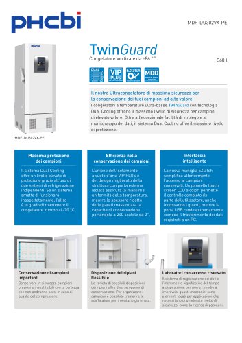 MDF-DU302VX-PE Congelatore verticale da -86 °C