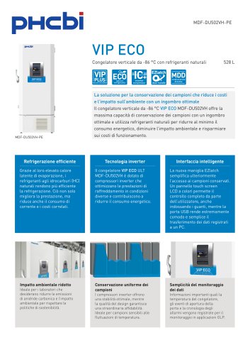 MDF-DU502VH-PE Congelatore verticale da -86 °C con refrigeranti naturali