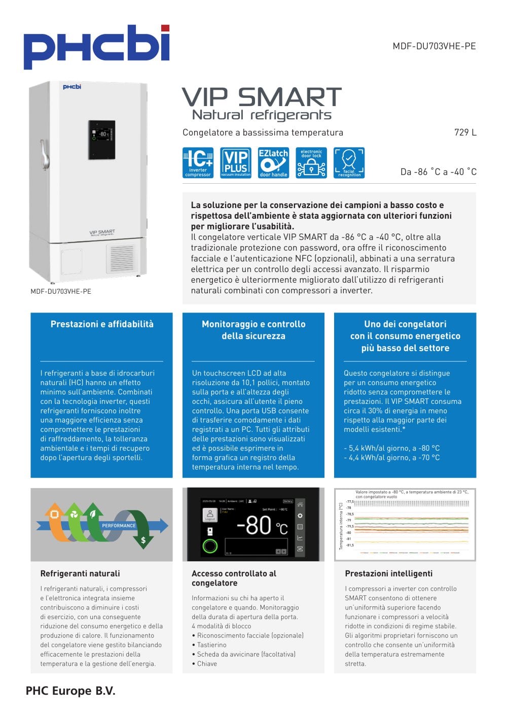 MDF-DU703VHE-PE - Congelatori ULT VIP ECO SMART (-86 &deg;C) - PHC Europe B.V. / PHCbi