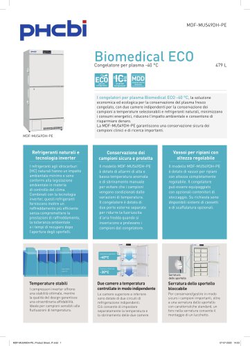 MDF-MU549DH-PE Biomedical ECO -40°C Plasma Freezer